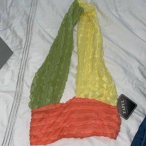 Zaful brand new colorful halter open back